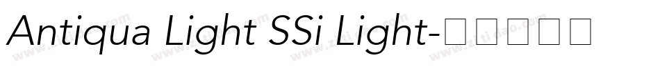 Antiqua Light SSi Light字体转换